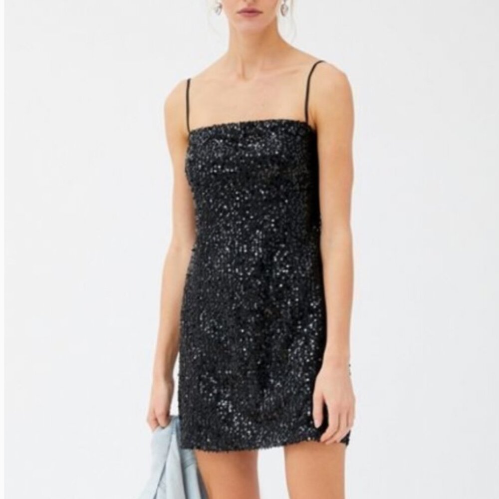 ⭐️ UO Kyle Sequin Hipster Hippie Art Party Shimmer Holiday Bodycon Mini Dress